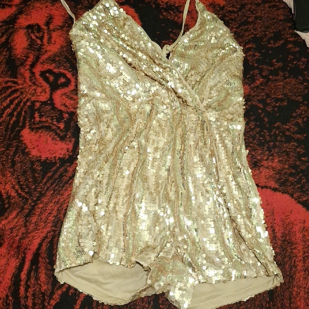 Sequin Wrap Top